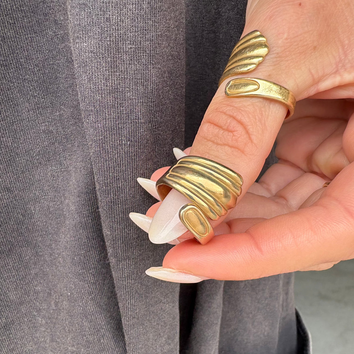 Twisted Silver Rings