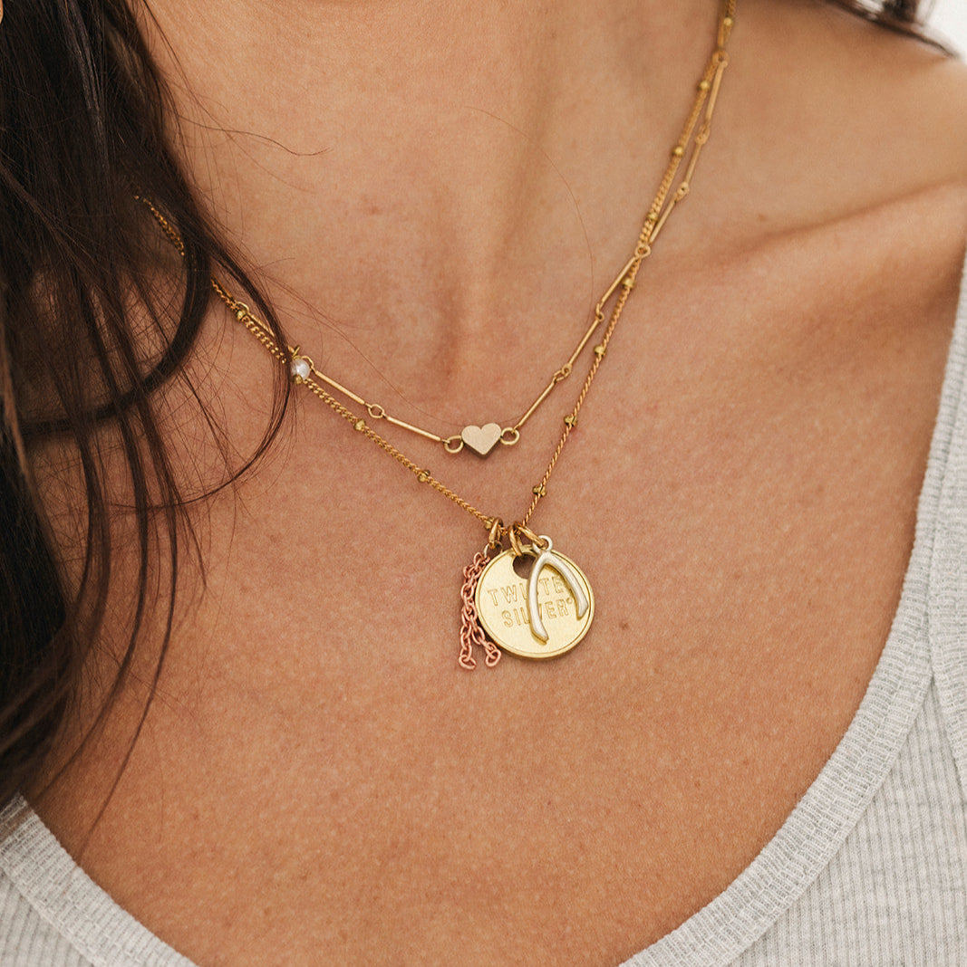 Karma necklace - Twisted Silver