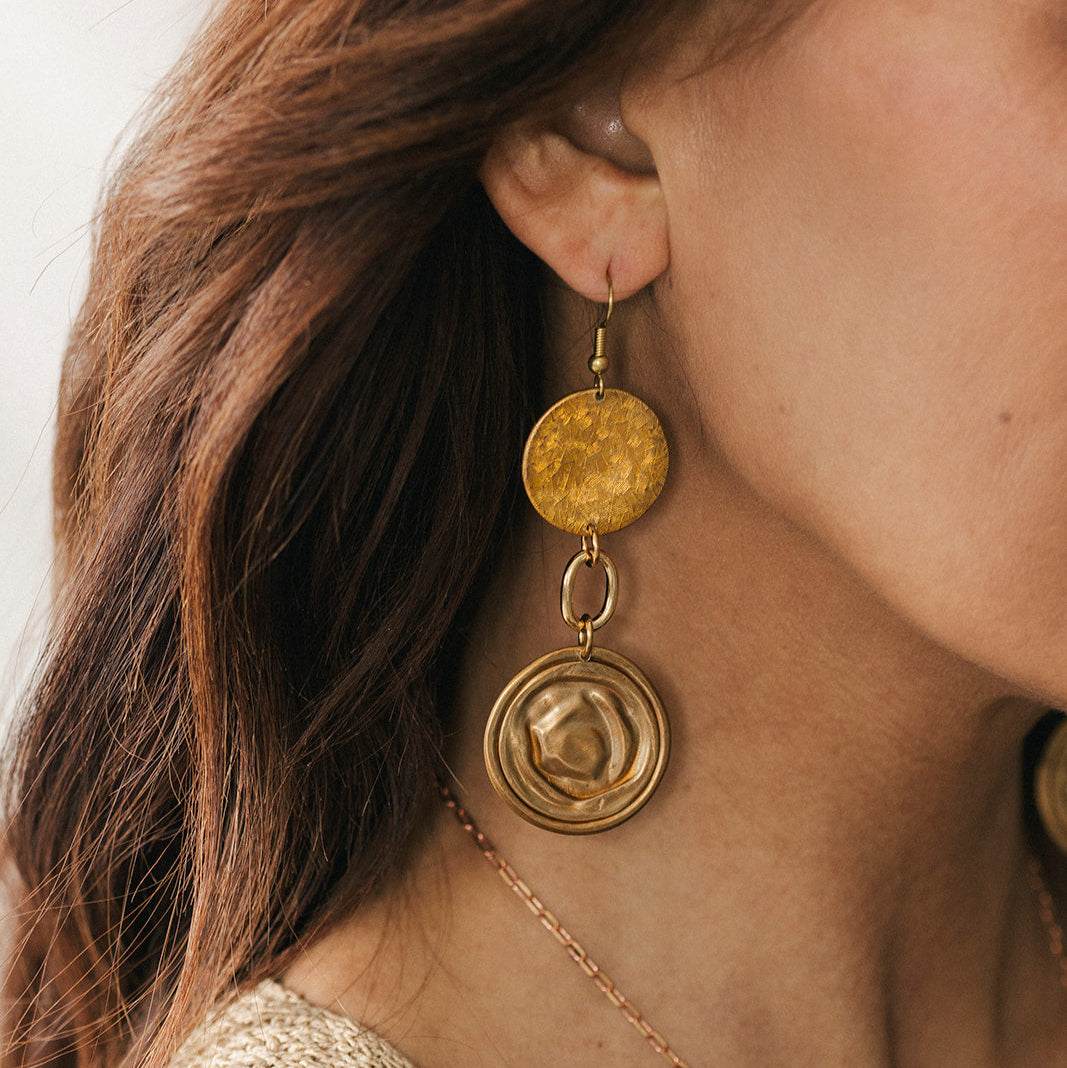 Gypsy earrings - Twisted Silver