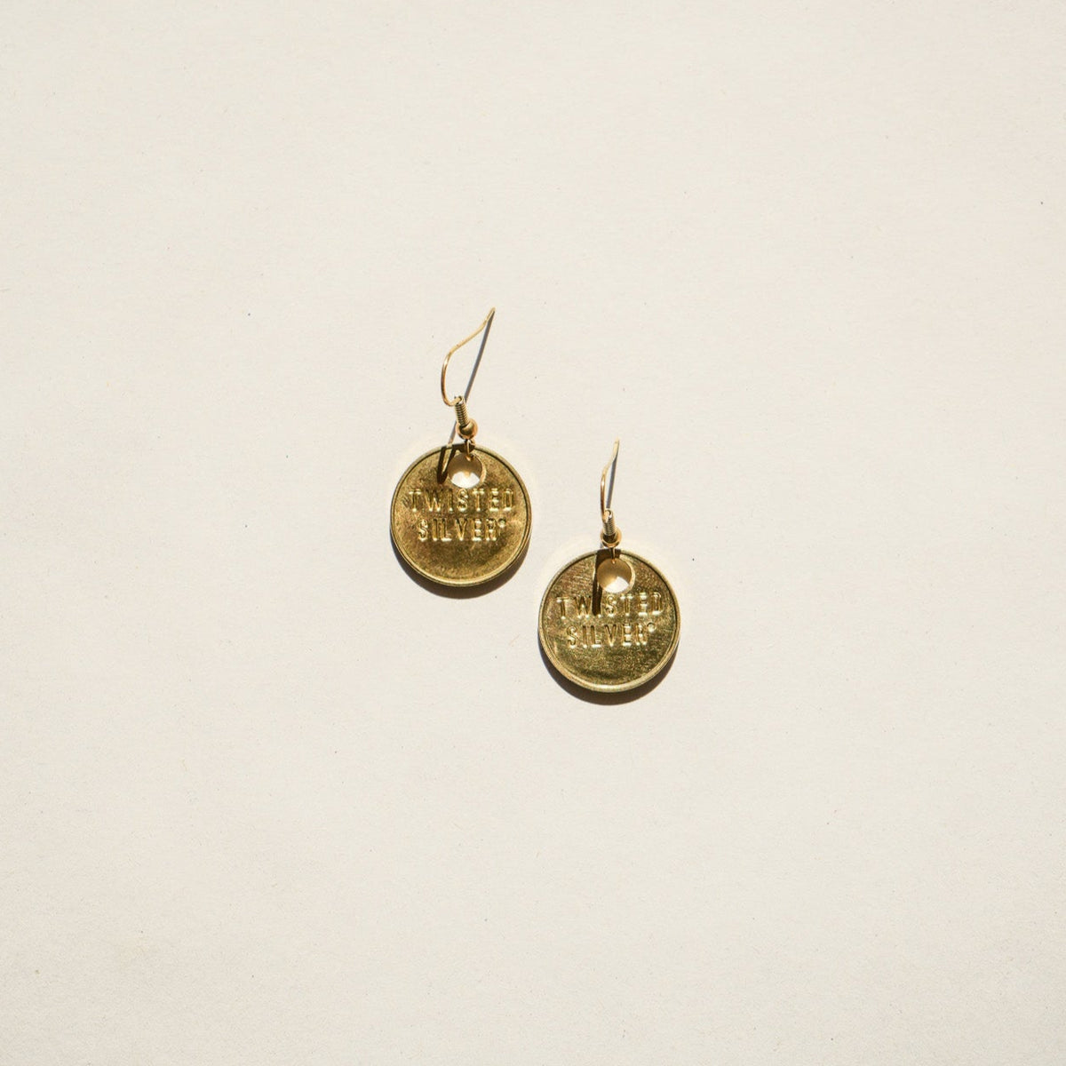 Tag earrings - Twisted Silver