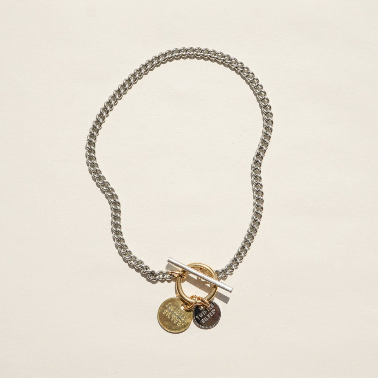 Capture necklace - Twisted Silver