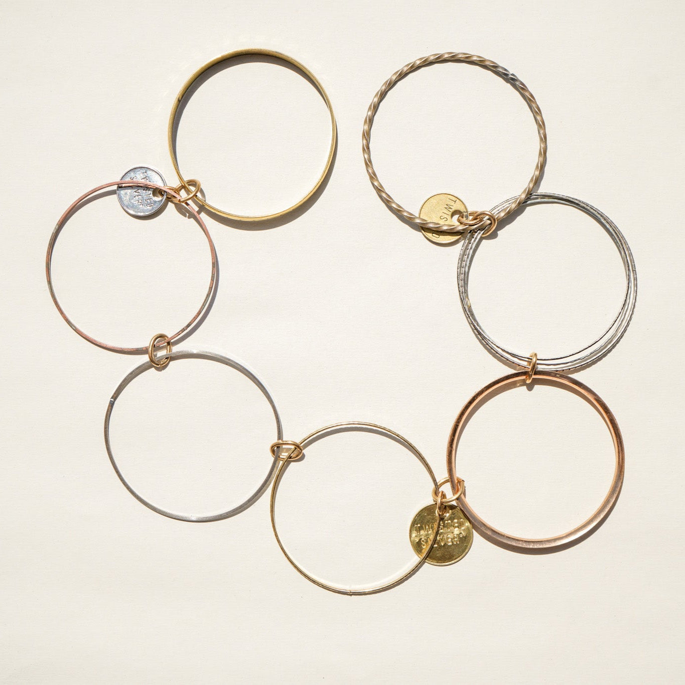 7 bracelet - Twisted Silver