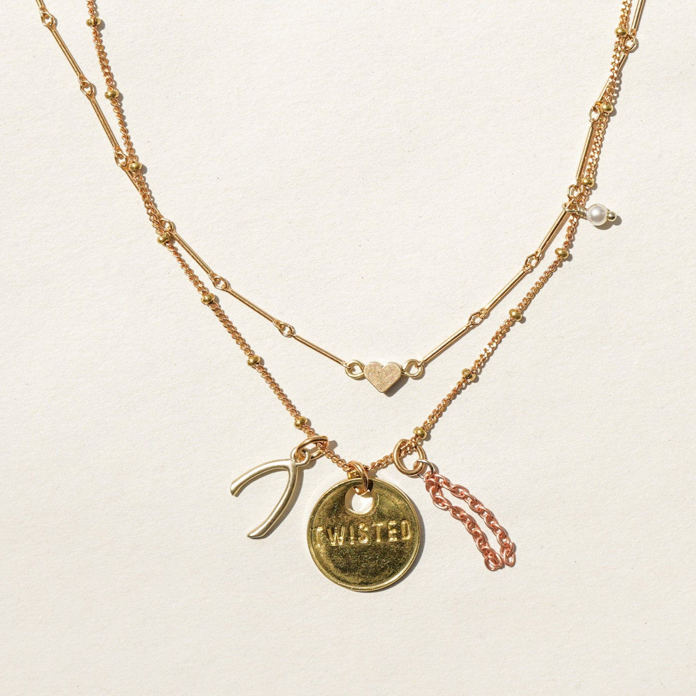 Karma necklace - Twisted Silver