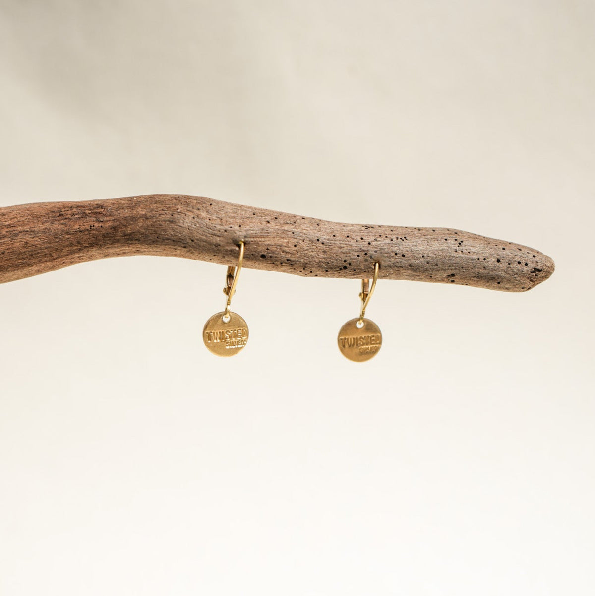 Dot earrings - Twisted Silver