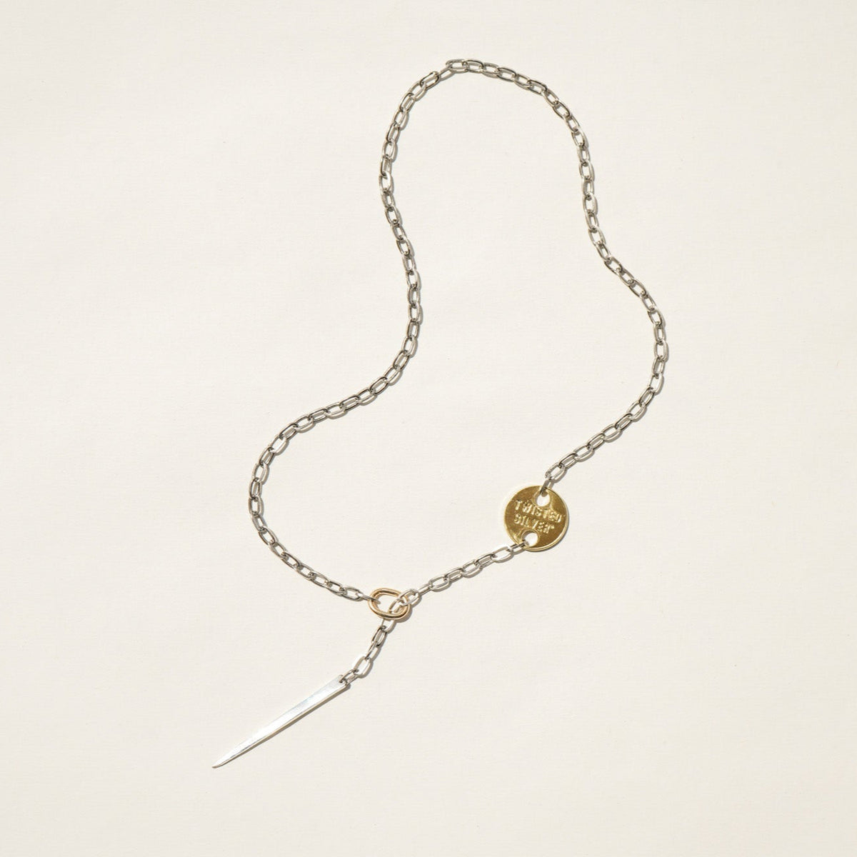 Tine necklace - Twisted Silver
