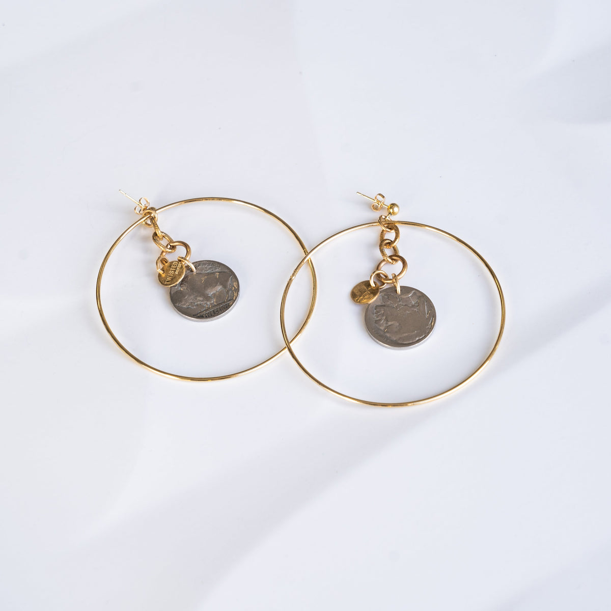 Buffalo head hot sale nickel earrings