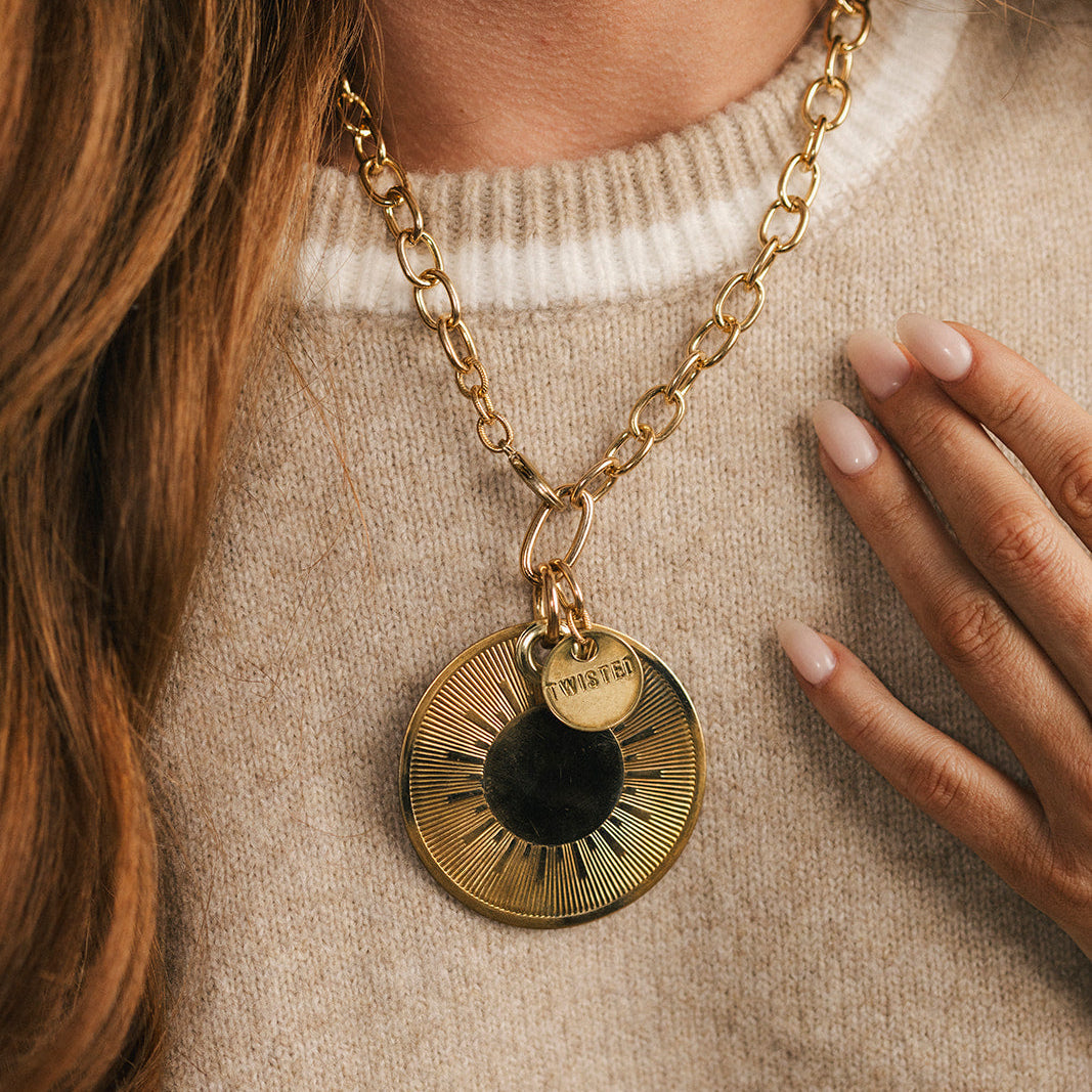 Rays necklace - Twisted Silver