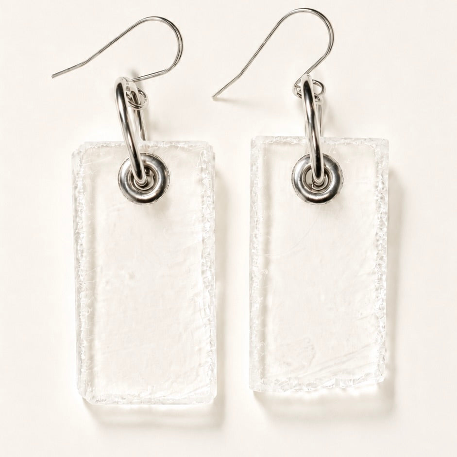 Clarity earrings - Twisted Silver