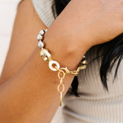 BALL & CHAIN Bracelet - Twisted Silver