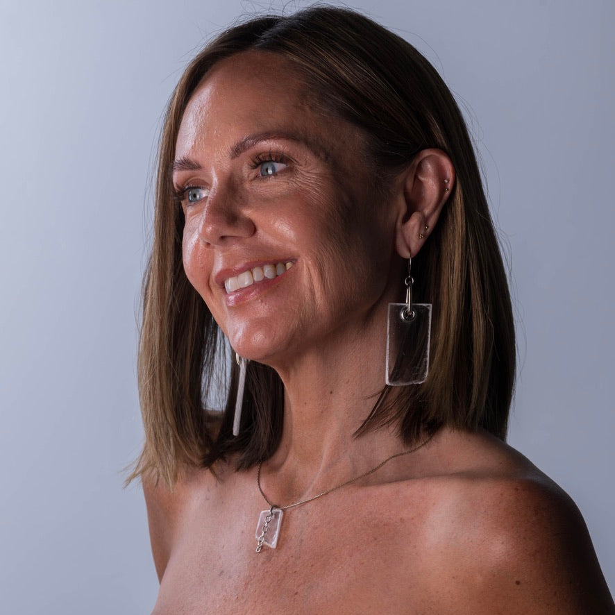 Clarity earrings - Twisted Silver