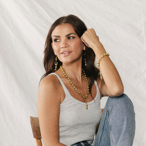 Ball & chain bracelet - Twisted Silver