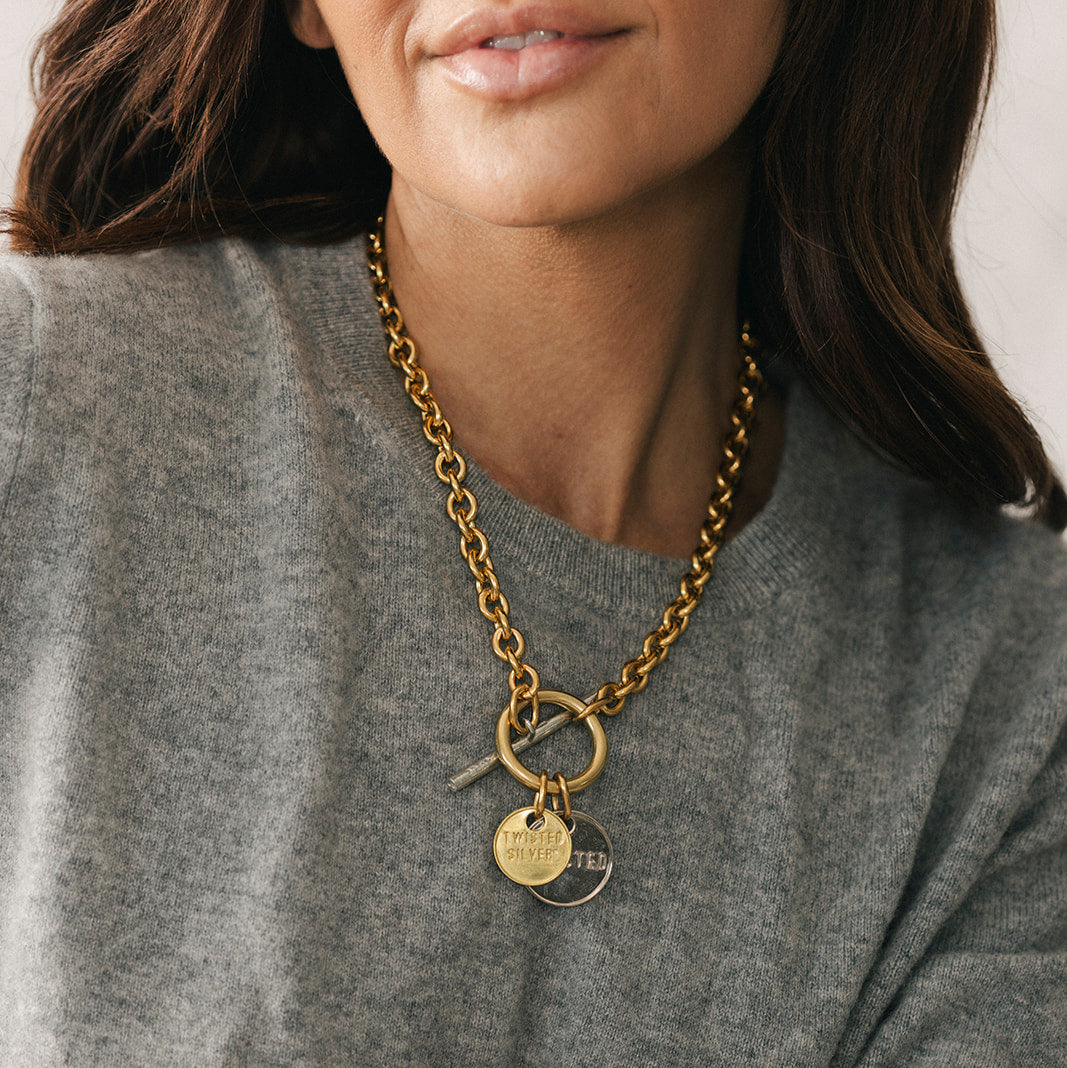 Capture necklace - Twisted Silver