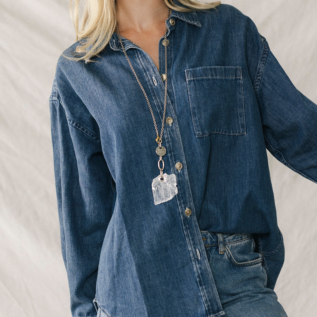 Clarity necklace - Twisted Silver