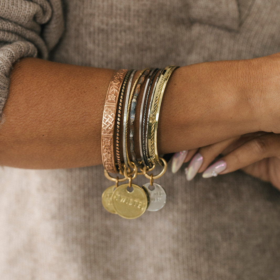 7 bracelet - Twisted Silver