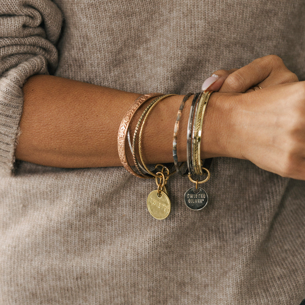 7 bracelet - Twisted Silver