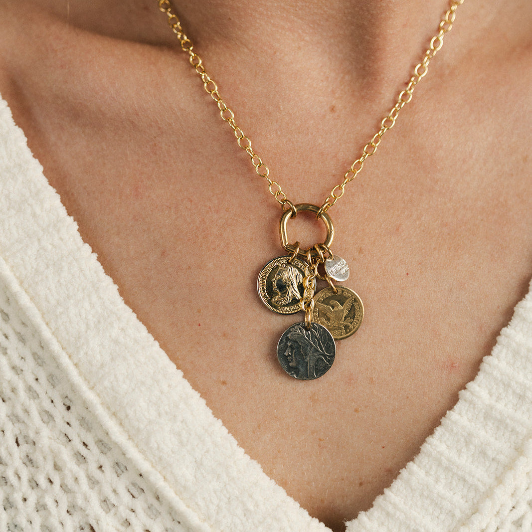 Atlas coin necklace