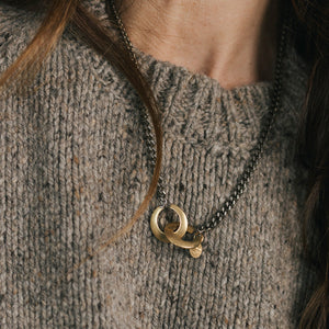 Interlock necklace - Twisted Silver