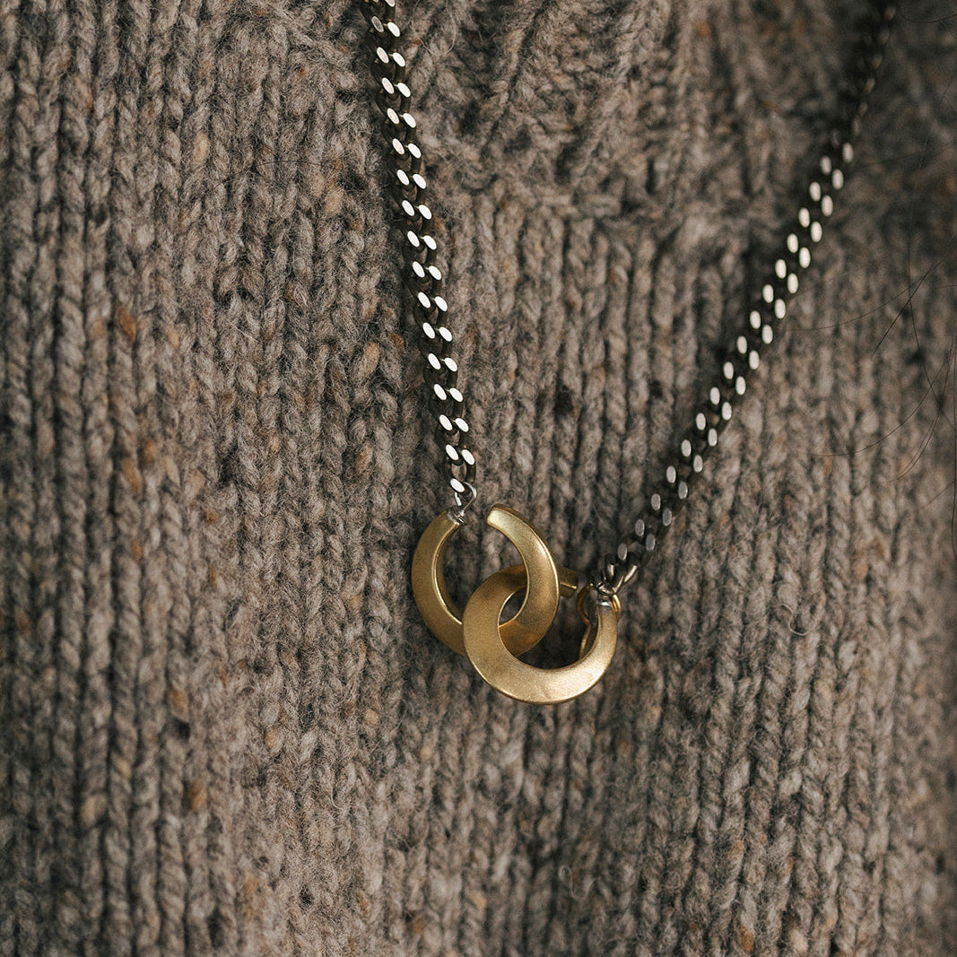 Interlock necklace - Twisted Silver