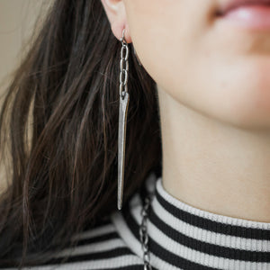 TINE Earrings - Twisted Silver